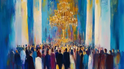 Abstract Synagogue Gathering