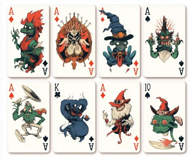 Spooky Character Playing Cards