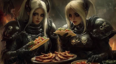 Sisters of Battle Enjoying Fajitas