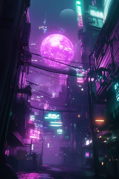 Neon Cyberpunk City