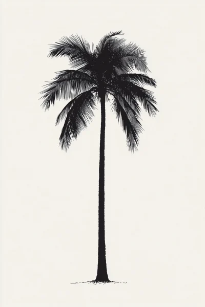 Elegant Palm Tree Silhouette