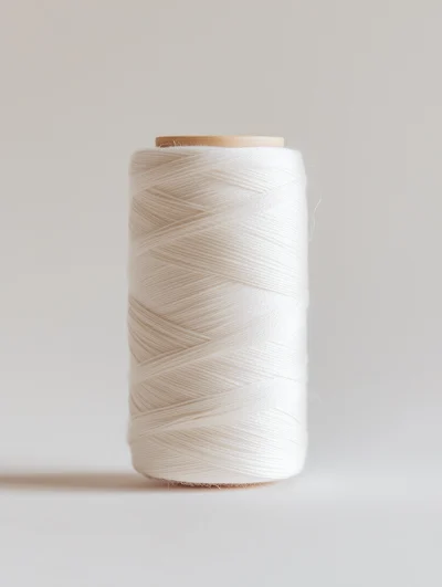 White Thread on Clean Background