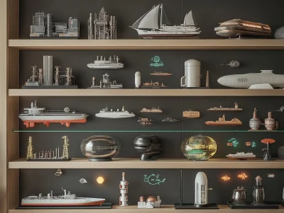 Futuristic Models on Shelves