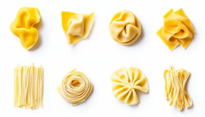 Collection of Uncooked Italian Pasta