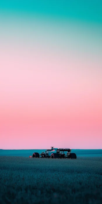 Formula 1 Car in Sunset