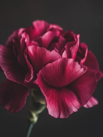 Closeup of Burgundy Pink Carnation