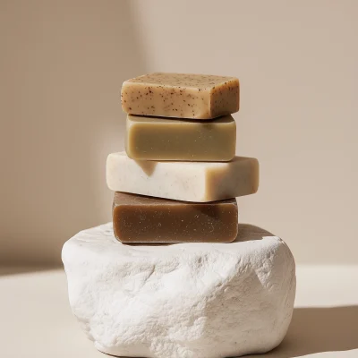 Minimalistic Natural Soap Composition