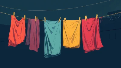 Blankets on a Clothesline