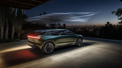 Futuristic Electric SUV Display