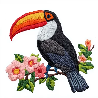 Toucan Bird Embroidery