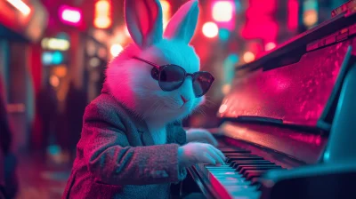 Charming Rabbit Pianist