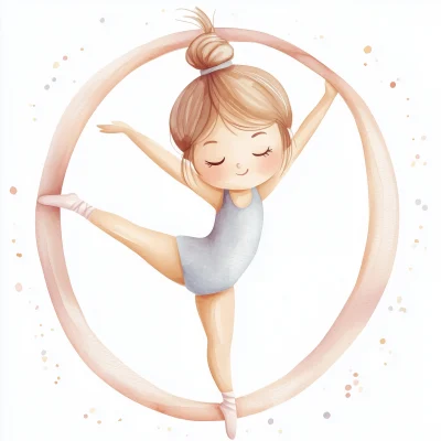 Kawaii Gymnastics Clipart