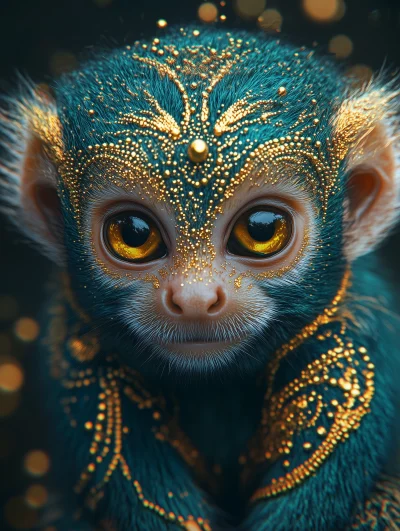 Vibrant Squirrel Monkey