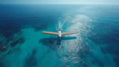 Airplane Model on the Sea