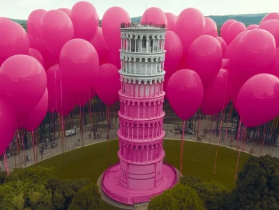 Leaning Tower Cake