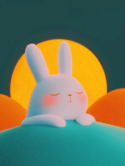 Moonlit Night with Rabbit