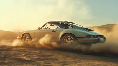 Vintage Porsche in the Desert