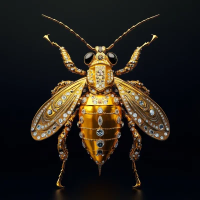 Golden Insect Statuette