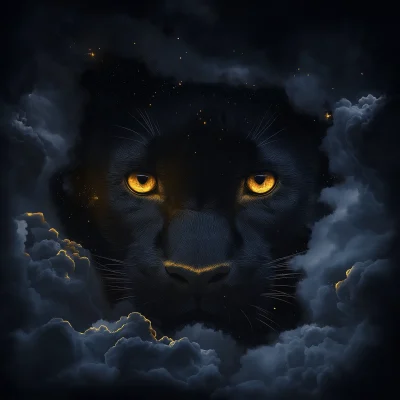 Panther Eyes in the Night