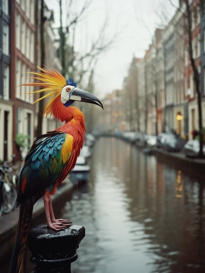 Colorful Tropical Bird in Amsterdam