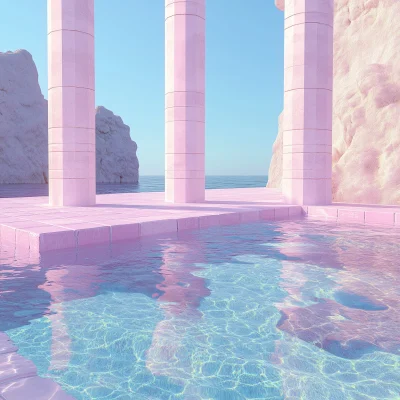 Vaporwave Beach