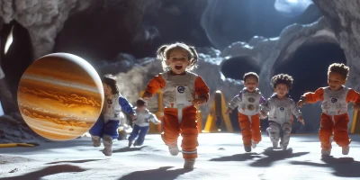 Toddlers on the Moon