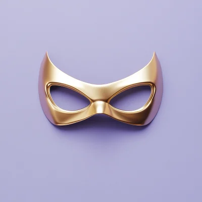 Gold Superhero Mask