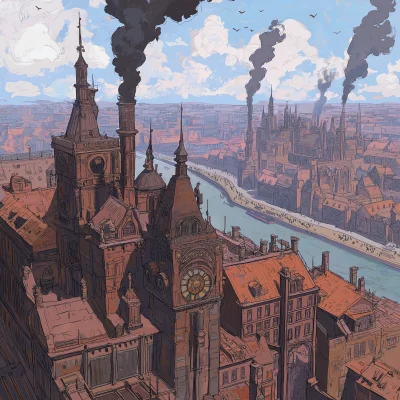 Steampunk Cityscape