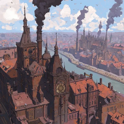 Steampunk Cityscape