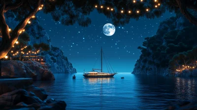 Moonlit Night in Sicily