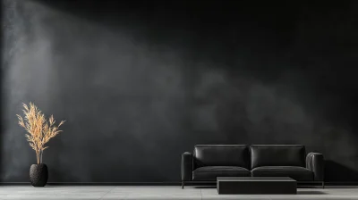 Minimalist Black Living Room