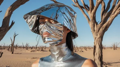 European Fashion Model in Dead Vlei