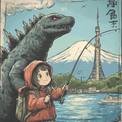 Fishing with Godzilla