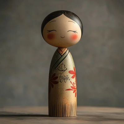 Minimalist Kokeshi Doll