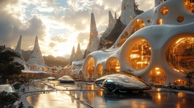 Futuristic City Morning