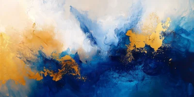 Abstract Blue and Gold