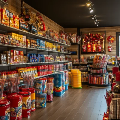 Interior of Fireworks Shop