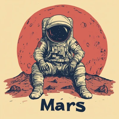 Astronaut on Mars