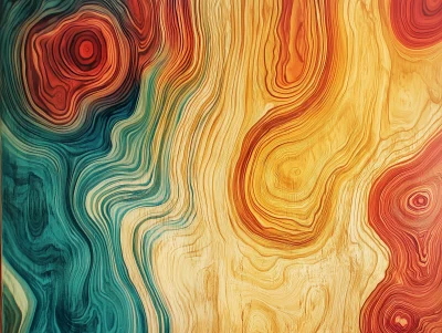 Psychedelic Wood Grain