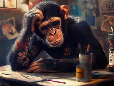 Chimpanzee Tattoo Artist