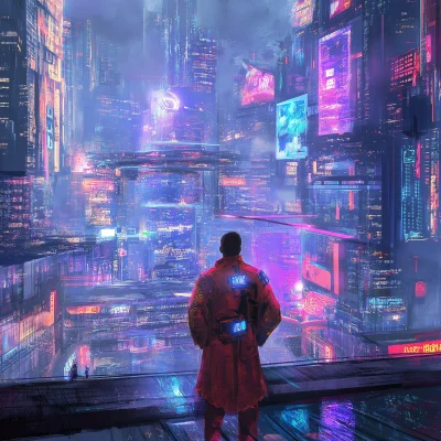 Afrofuturism Cyberpunk Mega City