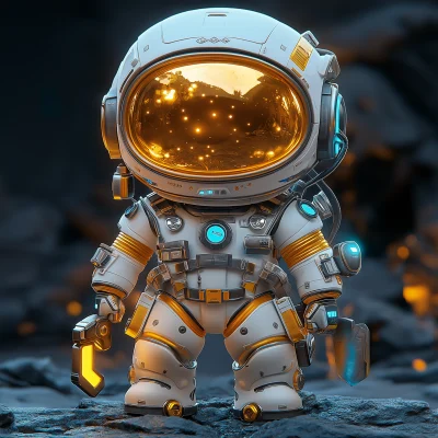 Cute Futuristic Astronaut