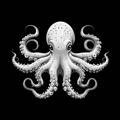 Cute Octopus Silhouette