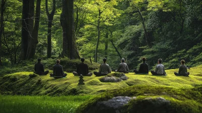 Group Meditation in the Forest