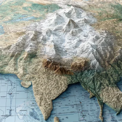 Himalayan Mountain Range Map