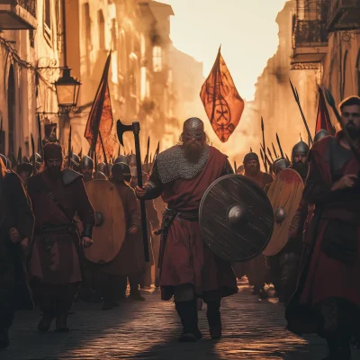 Viking Warriors Entering Seville