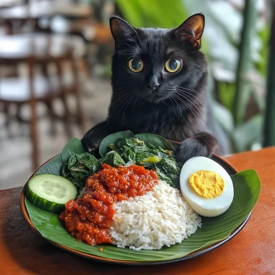 Black Cat with Nasi Lemak