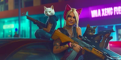 Cyberpunk Cat Warriors