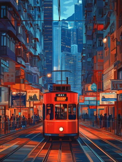 Vibrant Night in Hong Kong