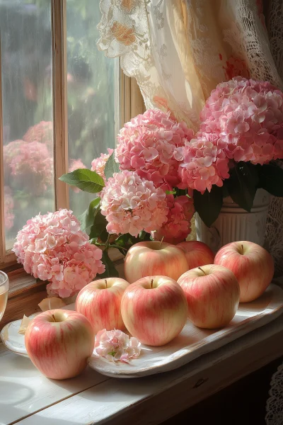 Apples and Flowers Arrangement